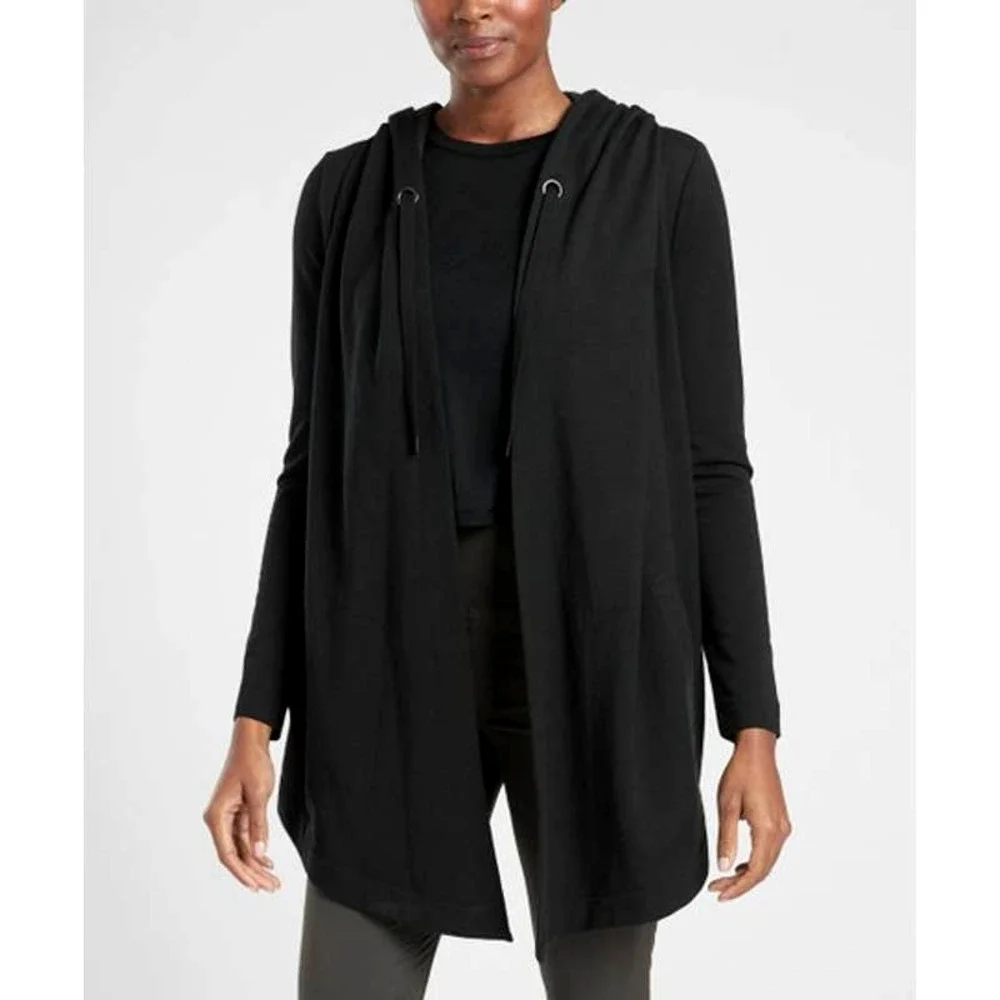 Athleta Vista Wrap Open Front Hoodie Size M
